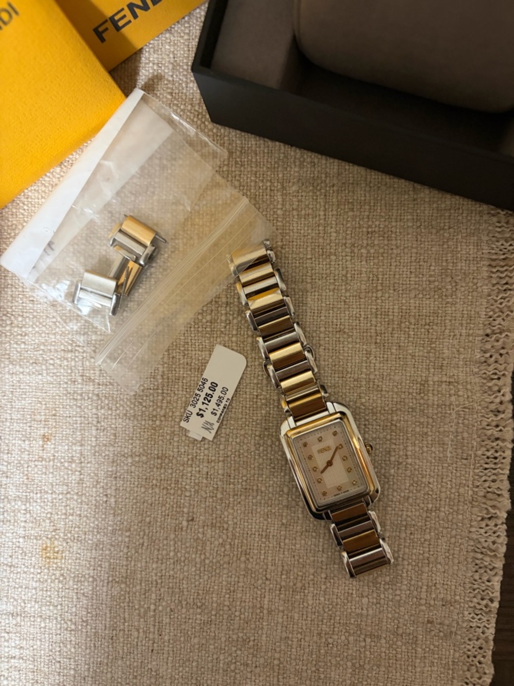Fendi Two Tone Mother of Pearl Watch - Picture 3 of 4